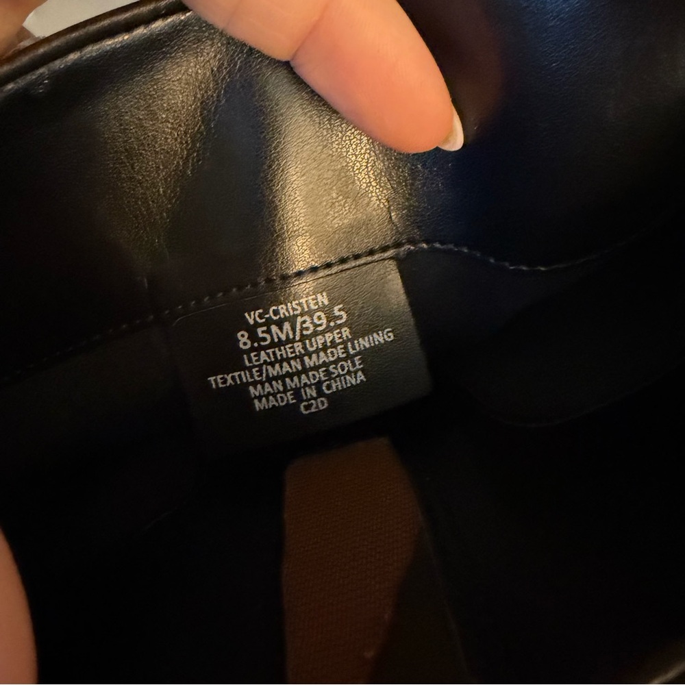 Vince Camuto Dark Brown Leather Knee-High Heeled Boots - Picture 6 of 7